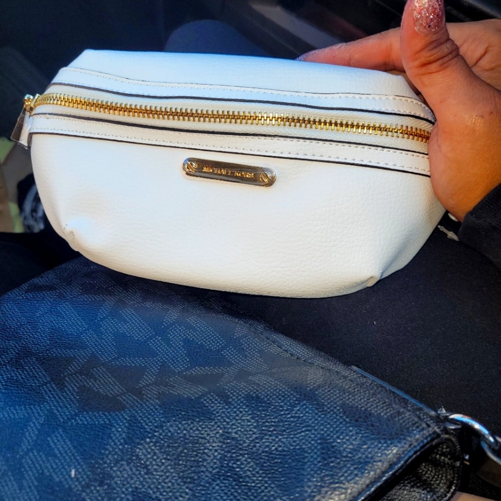 Michael Kors white fanny pack